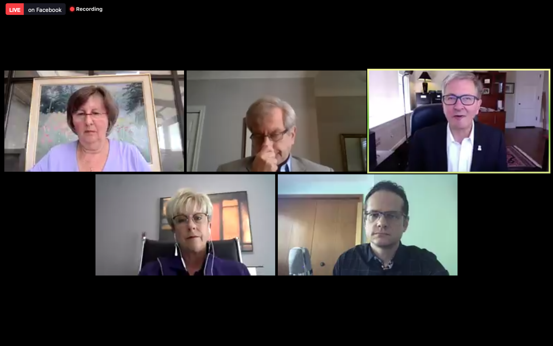 Screenshot of Zoom town hall meeting